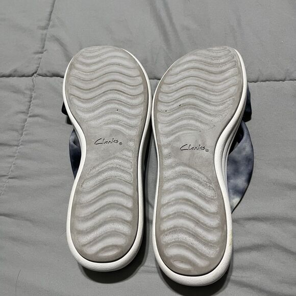 Clarks Cloudsteppers Knotted Slide Sandals Drift Ave BlueTye-Dye Womens Size 9M - Picture 8 of 9